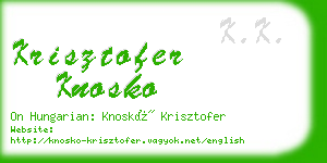 krisztofer knosko business card